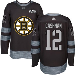 Wayne Cashman Men's Boston Bruins Authentic Black 1917-2017 100th Anniversary Jersey