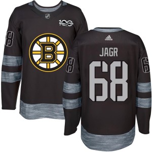 Jaromir Jagr Men's Boston Bruins Authentic Black 1917-2017 100th Anniversary Jersey