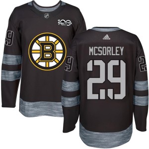 Marty Mcsorley Men's Boston Bruins Authentic Black 1917-2017 100th Anniversary Jersey