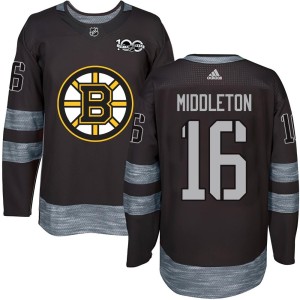 Rick Middleton Men's Boston Bruins Authentic Black 1917-2017 100th Anniversary Jersey