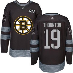 Joe Thornton Men's Boston Bruins Authentic Black 1917-2017 100th Anniversary Jersey