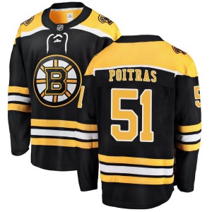Matthew Poitras Men's Fanatics Branded Boston Bruins Breakaway Black Home Jersey