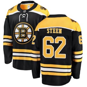 Oskar Steen Men's Fanatics Branded Boston Bruins Breakaway Black Home Jersey