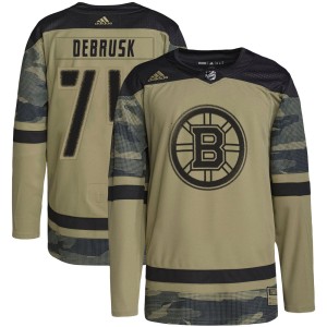 Jake DeBrusk Men's Adidas Boston Bruins Authentic Camo Military Appreciation Practice Jersey