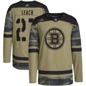Reggie Leach Men's Adidas Boston Bruins Authentic Camo Military Appreciation Practice Jersey