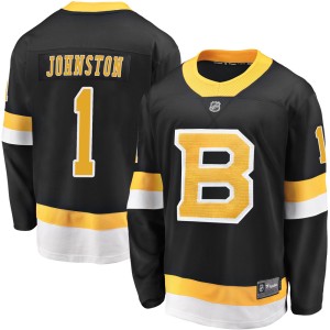 Eddie Johnston Men's Fanatics Branded Boston Bruins Premier Black Breakaway Alternate Jersey
