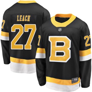 Reggie Leach Men's Fanatics Branded Boston Bruins Premier Black Breakaway Alternate Jersey