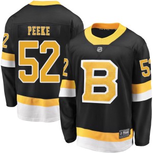 Andrew Peeke Men's Fanatics Branded Boston Bruins Premier Black Breakaway Alternate Jersey
