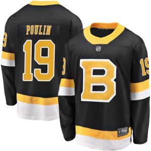 Dave Poulin Men's Fanatics Branded Boston Bruins Premier Black Breakaway Alternate Jersey