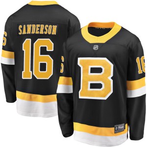 Derek Sanderson Men's Fanatics Branded Boston Bruins Premier Black Breakaway Alternate Jersey