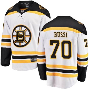 Brandon Bussi Youth Fanatics Branded Boston Bruins Breakaway White Away Jersey