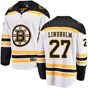 Hampus Lindholm Youth Fanatics Branded Boston Bruins Breakaway White Away Jersey