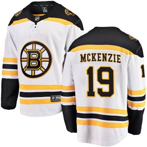 Johnny Mckenzie Youth Fanatics Branded Boston Bruins Breakaway White Away Jersey