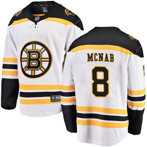 Peter Mcnab Youth Fanatics Branded Boston Bruins Breakaway White Away Jersey