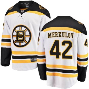 Georgii Merkulov Youth Fanatics Branded Boston Bruins Breakaway White Away Jersey