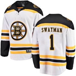 Jeremy Swayman Youth Fanatics Branded Boston Bruins Breakaway White Away Jersey