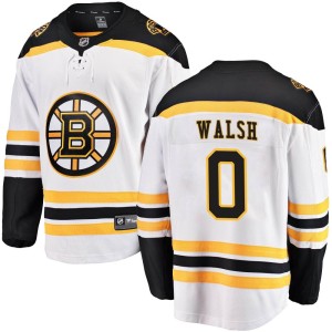 Reilly Walsh Youth Fanatics Branded Boston Bruins Breakaway White Away Jersey