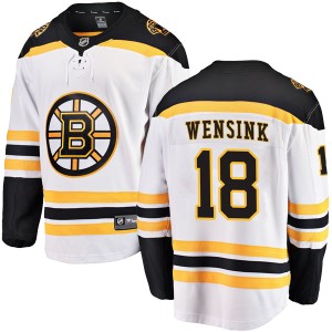 John Wensink Youth Fanatics Branded Boston Bruins Breakaway White Away Jersey