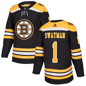 Jeremy Swayman Youth Adidas Boston Bruins Authentic Black Home Jersey