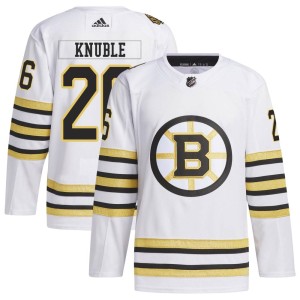 Mike Knuble Youth Adidas Boston Bruins Authentic White 100th Anniversary Primegreen Jersey