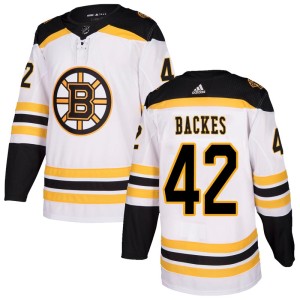 David Backes Youth Adidas Boston Bruins Authentic White Away Jersey