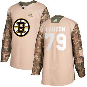 Jeremy Lauzon Men's Adidas Boston Bruins Authentic Camo Veterans Day Practice Jersey