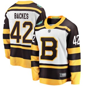 David Backes Men's Fanatics Branded Boston Bruins Breakaway White 2019 Winter Classic Jersey