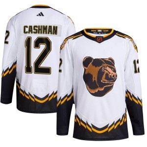 Wayne Cashman Youth Adidas Boston Bruins Authentic White Reverse Retro 2.0 Jersey