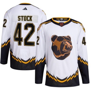 Pj Stock Youth Adidas Boston Bruins Authentic White Reverse Retro 2.0 Jersey