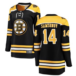 Sergei Samsonov Women's Fanatics Branded Boston Bruins Breakaway Black Home Jersey