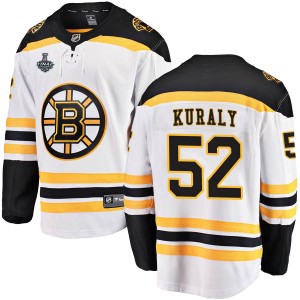 Sean Kuraly Men's Fanatics Branded Boston Bruins Breakaway White Away 2019 Stanley Cup Final Bound Jersey