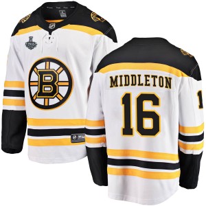Rick Middleton Men's Fanatics Branded Boston Bruins Breakaway White Away 2019 Stanley Cup Final Bound Jersey