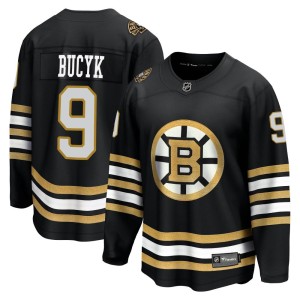 Johnny Bucyk Men's Fanatics Branded Boston Bruins Premier Black Breakaway 100th Anniversary Jersey