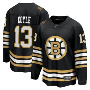 Charlie Coyle Men's Fanatics Branded Boston Bruins Premier Black Breakaway 100th Anniversary Jersey