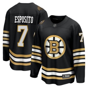 Phil Esposito Men's Fanatics Branded Boston Bruins Premier Black Breakaway 100th Anniversary Jersey