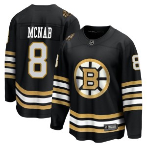 Peter Mcnab Men's Fanatics Branded Boston Bruins Premier Black Breakaway 100th Anniversary Jersey