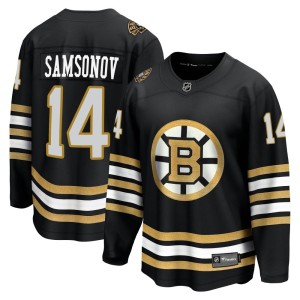 Sergei Samsonov Men's Fanatics Branded Boston Bruins Premier Black Breakaway 100th Anniversary Jersey