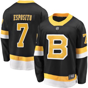 Phil Esposito Youth Fanatics Branded Boston Bruins Premier Black Breakaway Alternate Jersey