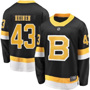 Danton Heinen Youth Fanatics Branded Boston Bruins Premier Black Breakaway Alternate Jersey