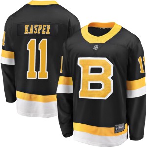Steve Kasper Youth Fanatics Branded Boston Bruins Premier Black Breakaway Alternate Jersey