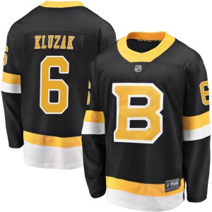 Gord Kluzak Youth Fanatics Branded Boston Bruins Premier Black Breakaway Alternate Jersey