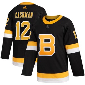 Wayne Cashman Men's Adidas Boston Bruins Authentic Black Alternate Jersey