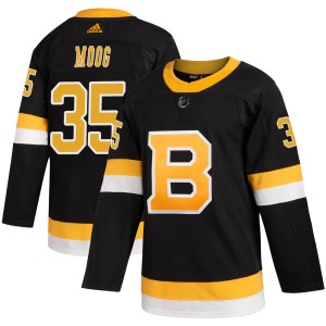 Andy Moog Men's Adidas Boston Bruins Authentic Black Alternate Jersey
