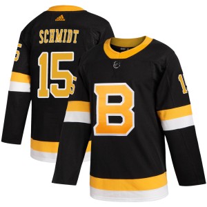 Milt Schmidt Men's Adidas Boston Bruins Authentic Black Alternate Jersey