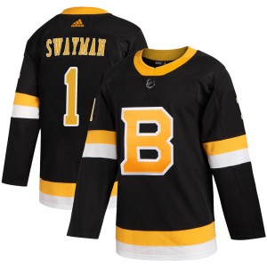Jeremy Swayman Men's Adidas Boston Bruins Authentic Black Alternate Jersey