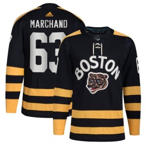 Brad Marchand Men's Adidas Boston Bruins Authentic Black 2023 Winter Classic Jersey