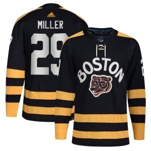 Jay Miller Men's Adidas Boston Bruins Authentic Black 2023 Winter Classic Jersey