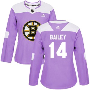 Garnet Ace Bailey Women's Adidas Boston Bruins Authentic Purple Fights Cancer Practice Jersey