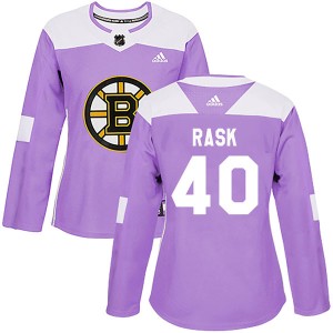 Tuukka Rask Women's Adidas Boston Bruins Authentic Purple Fights Cancer Practice Jersey
