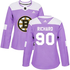 Anthony Richard Women's Adidas Boston Bruins Authentic Purple Fights Cancer Practice Jersey